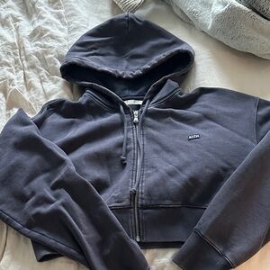 Kith Navy cropped zip-up Sweatshirt